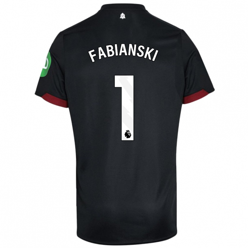 Kandiny Damen Lukasz Fabianski #1 Schwarz Weiß Auswärtstrikot Trikot 2024/25 T-Shirt