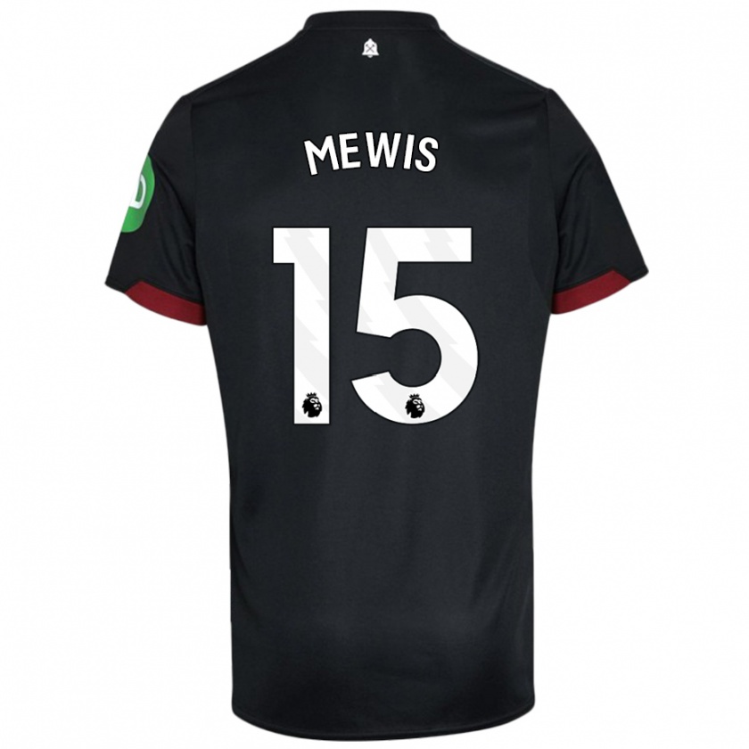 Kandiny Damen Kristie Mewis #15 Schwarz Weiß Auswärtstrikot Trikot 2024/25 T-Shirt