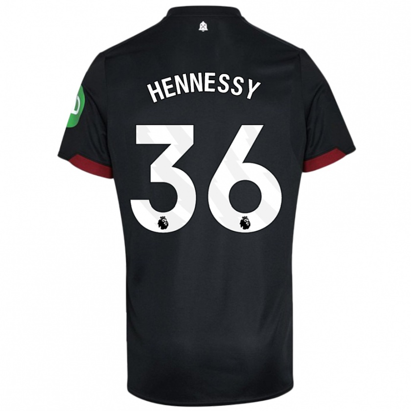 Kandiny Damen Alexandra Hennessy #36 Schwarz Weiß Auswärtstrikot Trikot 2024/25 T-Shirt