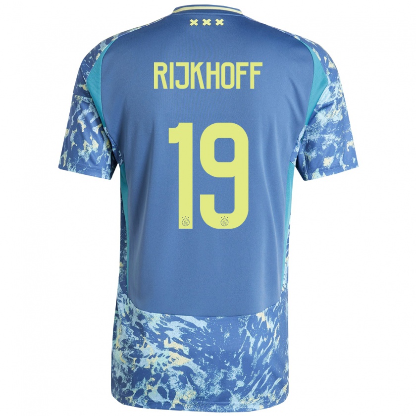 Kandiny Damen Julian Rijkhoff #19 Grau Blau Gelb Auswärtstrikot Trikot 2024/25 T-Shirt