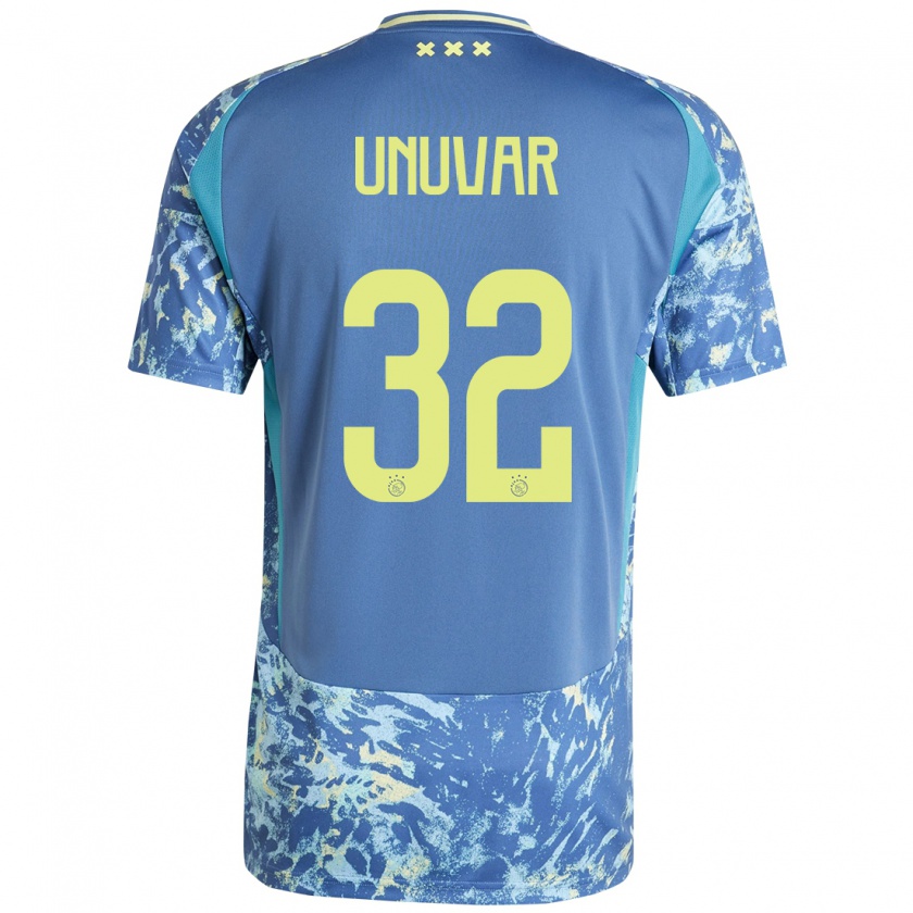 Kandiny Damen Naci Ünüvar #32 Grau Blau Gelb Auswärtstrikot Trikot 2024/25 T-Shirt