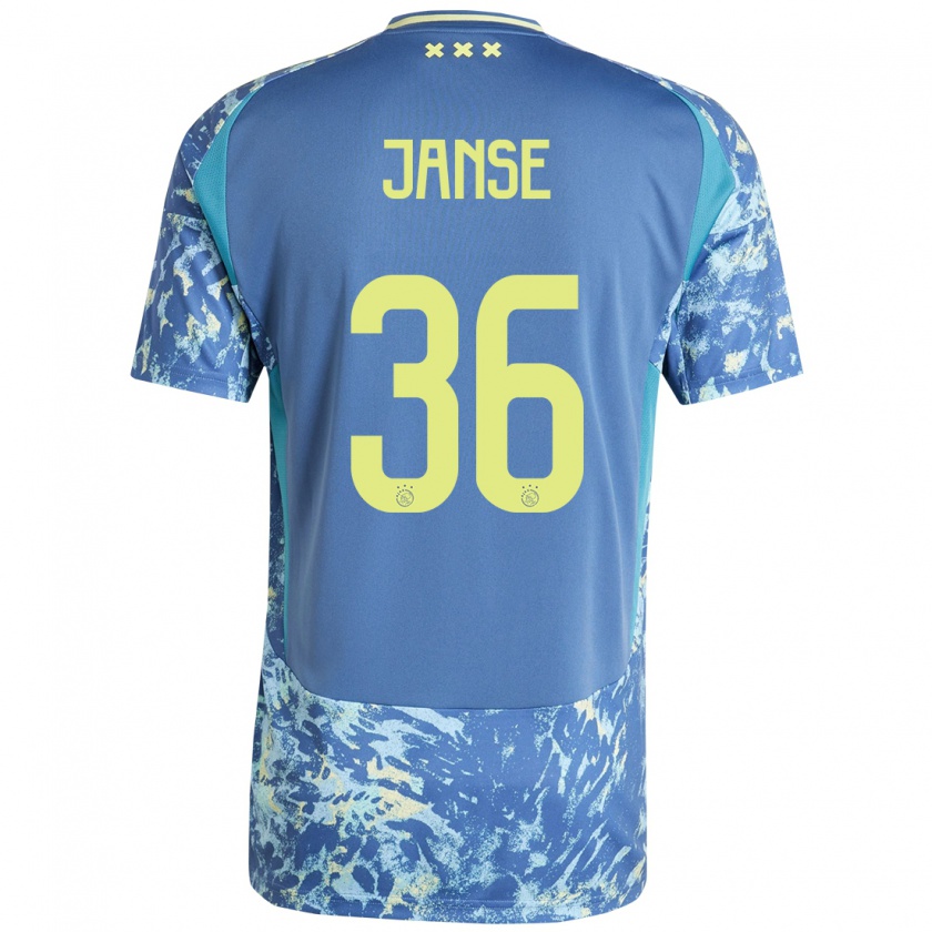 Kandiny Damen Dies Janse #36 Grau Blau Gelb Auswärtstrikot Trikot 2024/25 T-Shirt