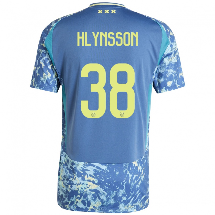 Kandiny Damen Kristian Hlynsson #38 Grau Blau Gelb Auswärtstrikot Trikot 2024/25 T-Shirt