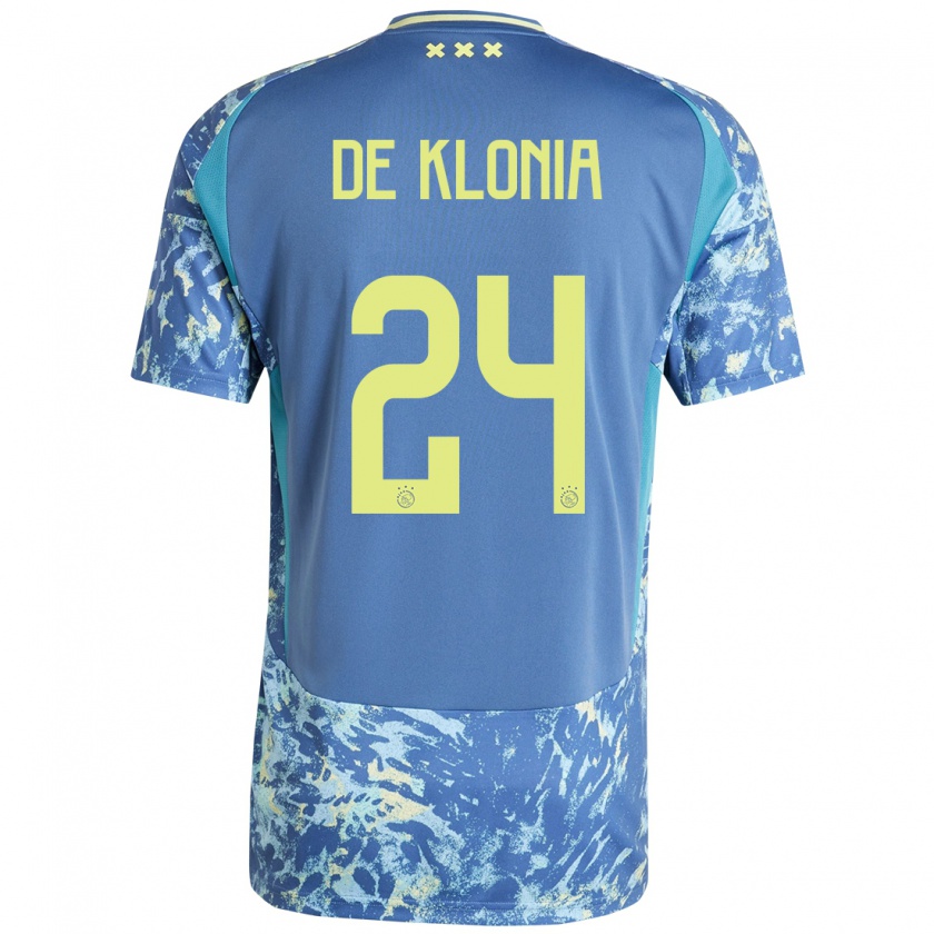 Kandiny Damen Daliyah De Klonia #24 Grau Blau Gelb Auswärtstrikot Trikot 2024/25 T-Shirt