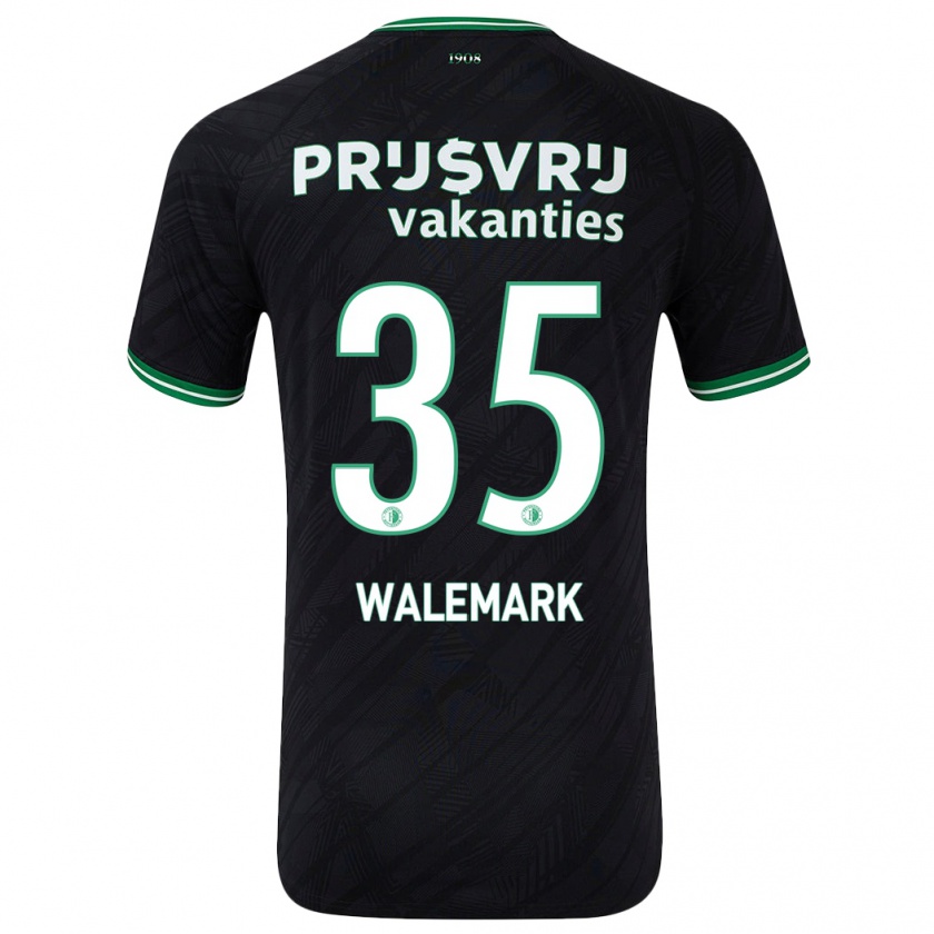 Kandiny Damen Patrik Walemark #35 Schwarz Grün Auswärtstrikot Trikot 2024/25 T-Shirt