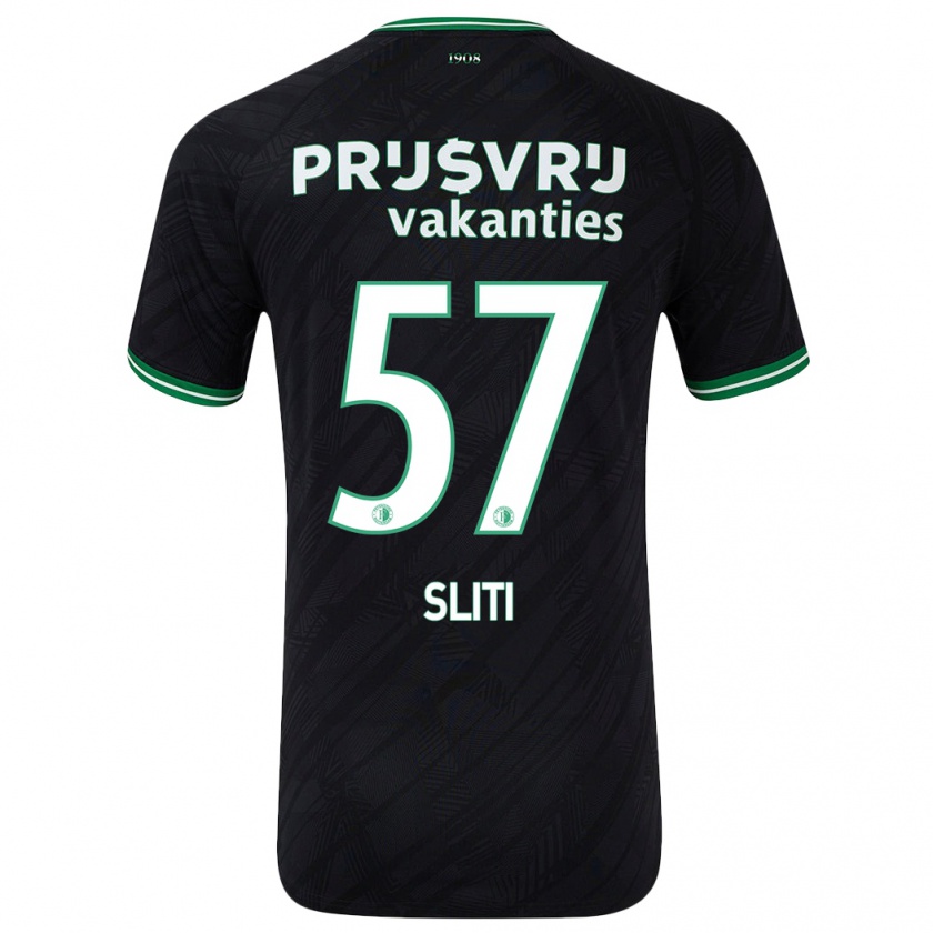 Kandiny Damen Aymen Sliti #57 Schwarz Grün Auswärtstrikot Trikot 2024/25 T-Shirt