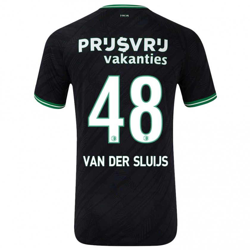 Kandiny Damen Joep Van Der Sluijs #48 Schwarz Grün Auswärtstrikot Trikot 2024/25 T-Shirt