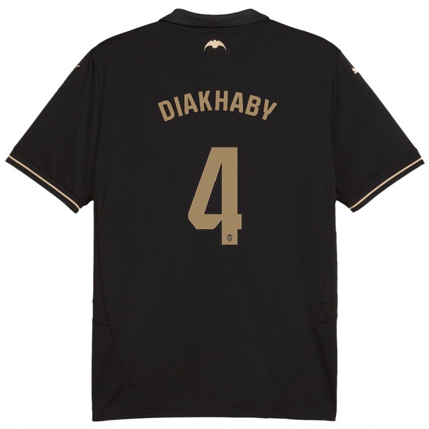 Kandiny Damen Mouctar Diakhaby #4 Schwarz Auswärtstrikot Trikot 2024/25 T-Shirt