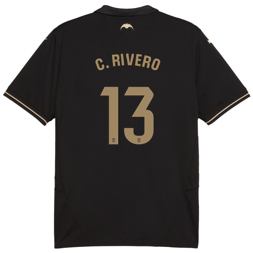 Kandiny Damen Cristian Rivero #13 Schwarz Auswärtstrikot Trikot 2024/25 T-Shirt