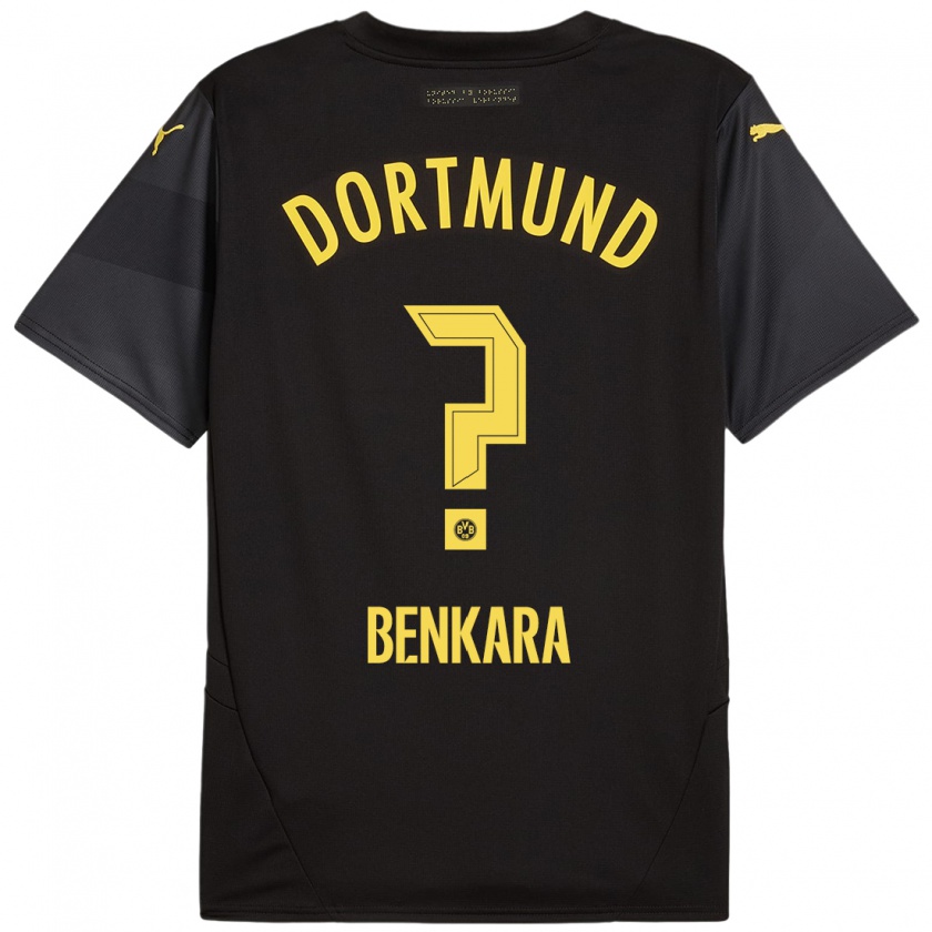 Kandiny Damen Elias Benkara #0 Schwarz Gelb Auswärtstrikot Trikot 2024/25 T-Shirt