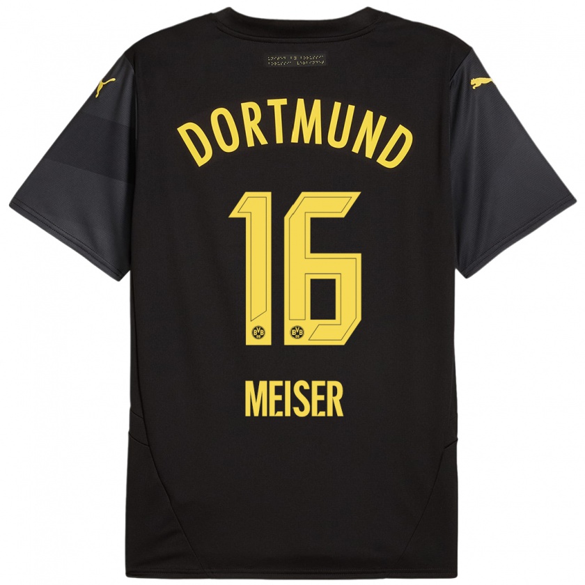 Kandiny Damen Tyler Meiser #16 Schwarz Gelb Auswärtstrikot Trikot 2024/25 T-Shirt