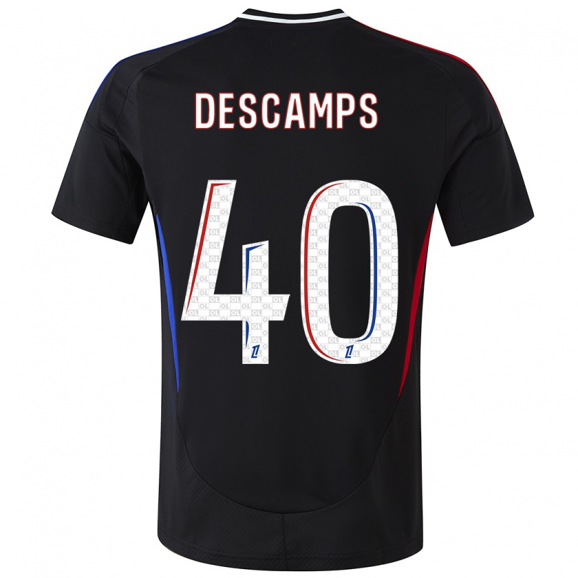 Kandiny Damen Rémy Descamps #40 Schwarz Auswärtstrikot Trikot 2024/25 T-Shirt