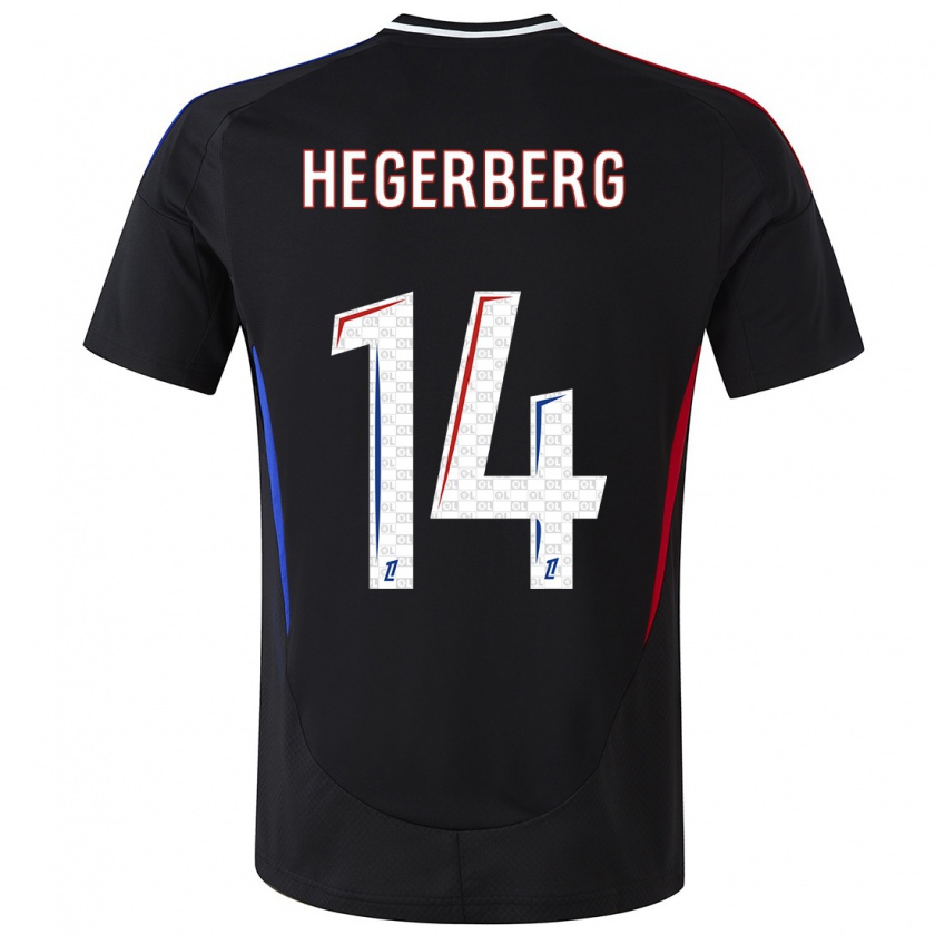 Kandiny Damen Ada Hegerberg #14 Schwarz Auswärtstrikot Trikot 2024/25 T-Shirt