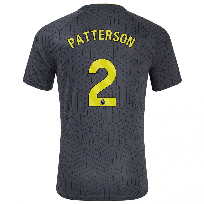 Kandiny Damen Nathan Patterson #2 Schwarz Gelb Auswärtstrikot Trikot 2024/25 T-Shirt