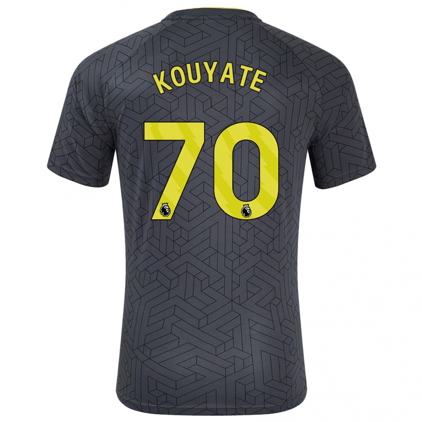 Kandiny Damen Katia Kouyate #70 Schwarz Gelb Auswärtstrikot Trikot 2024/25 T-Shirt