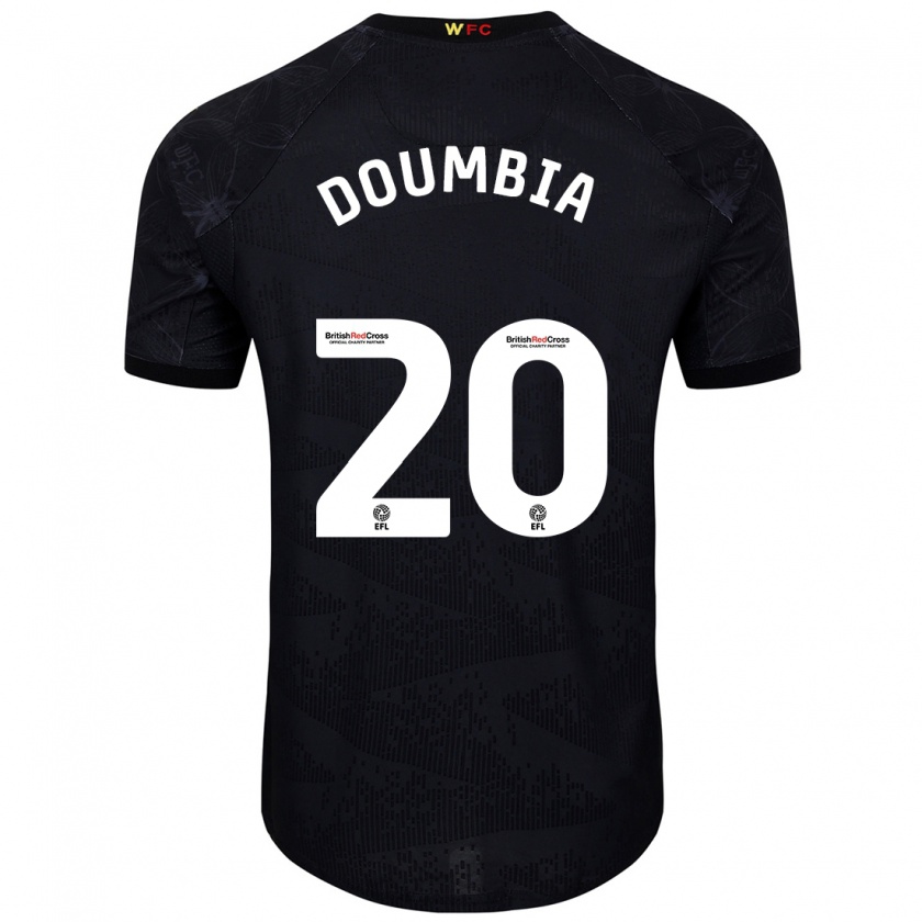 Kandiny Damen Mamadou Doumbia #20 Schwarz Weiß Auswärtstrikot Trikot 2024/25 T-Shirt