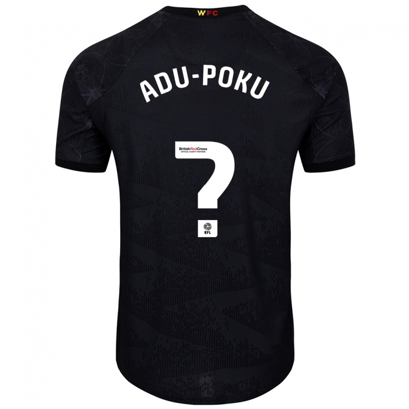 Kandiny Damen Michael Adu-Poku #0 Schwarz Weiß Auswärtstrikot Trikot 2024/25 T-Shirt