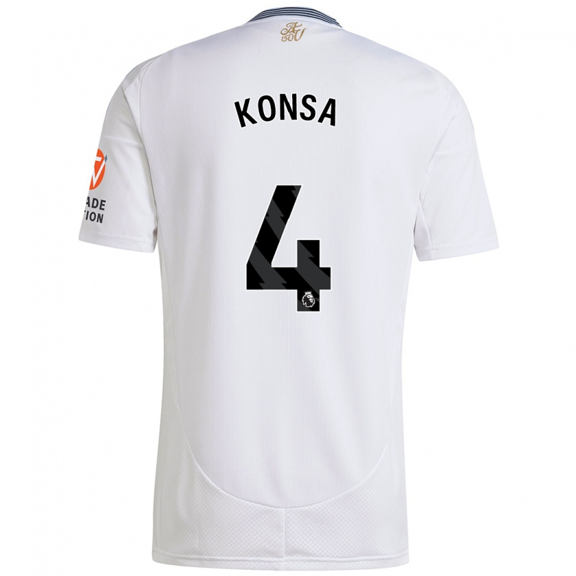 Kandiny Damen Ezri Konsa #4 Weiß Auswärtstrikot Trikot 2024/25 T-Shirt