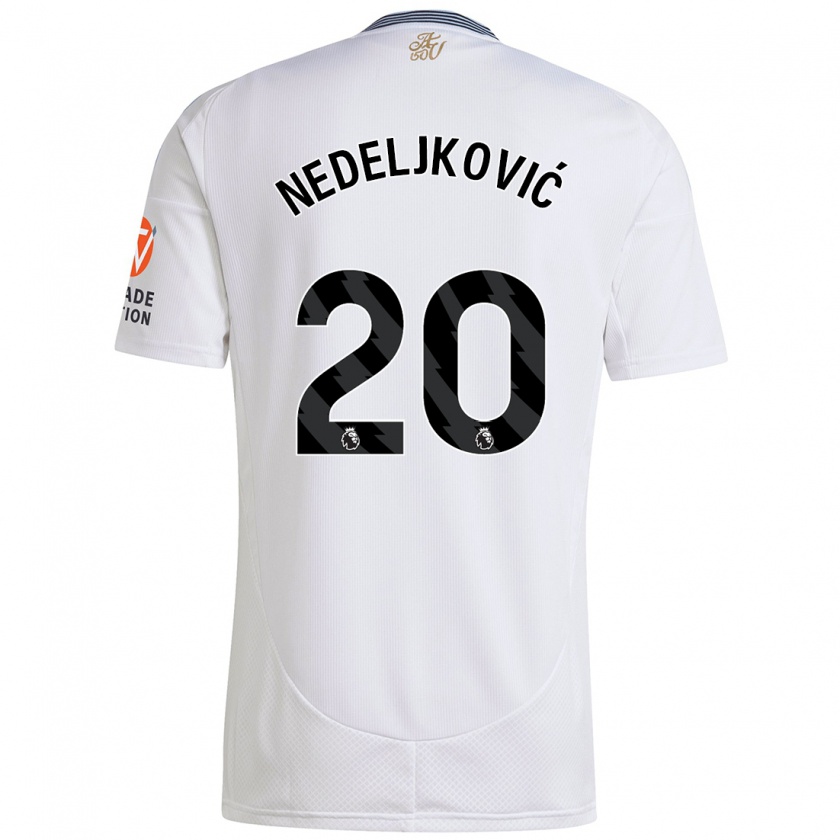 Kandiny Damen Kosta Nedeljkovic #20 Weiß Auswärtstrikot Trikot 2024/25 T-Shirt