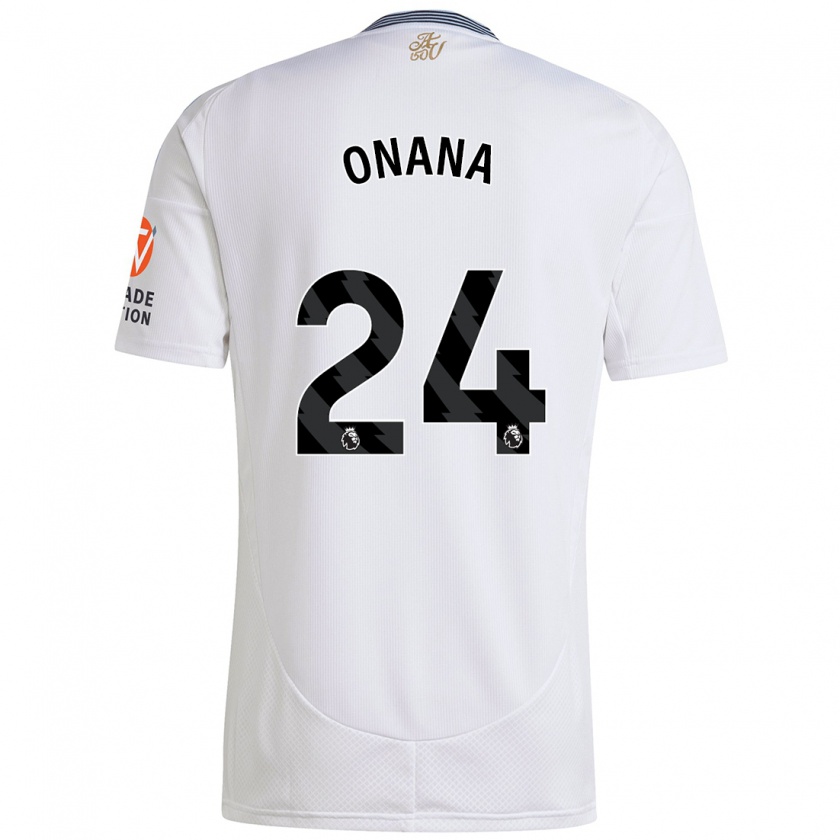 Kandiny Damen Amadou Onana #24 Weiß Auswärtstrikot Trikot 2024/25 T-Shirt