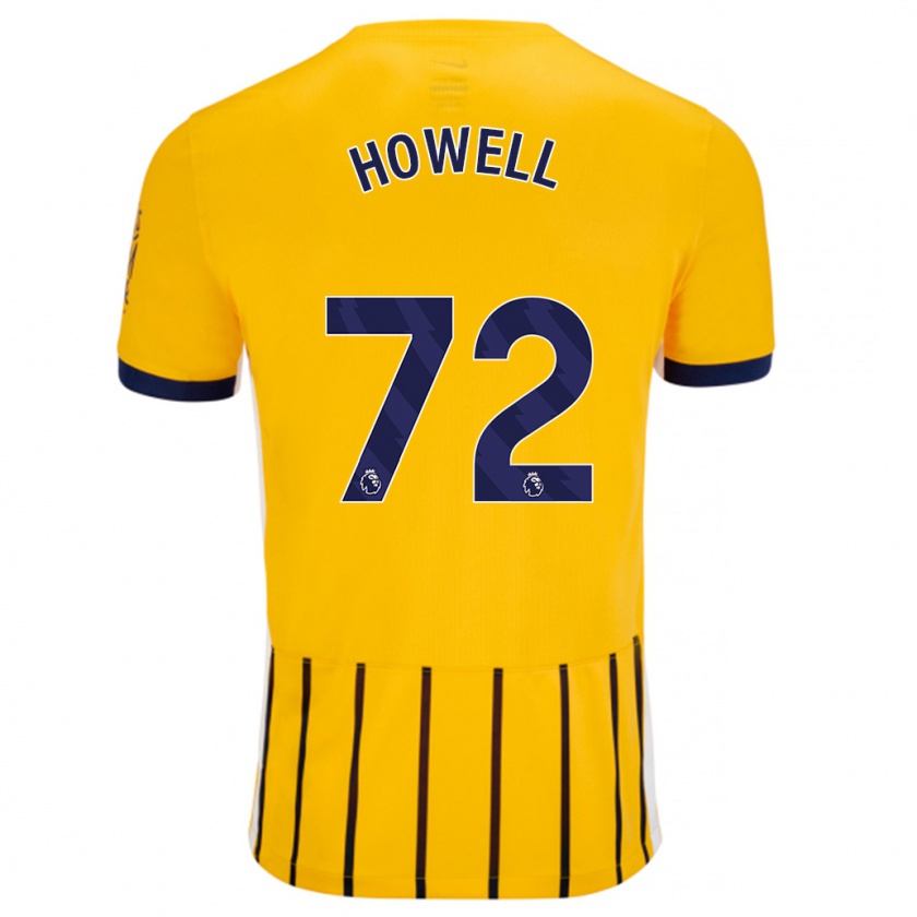 Kandiny Damen Harry Howell #72 Gold Blau Nadelstreifen Auswärtstrikot Trikot 2024/25 T-Shirt