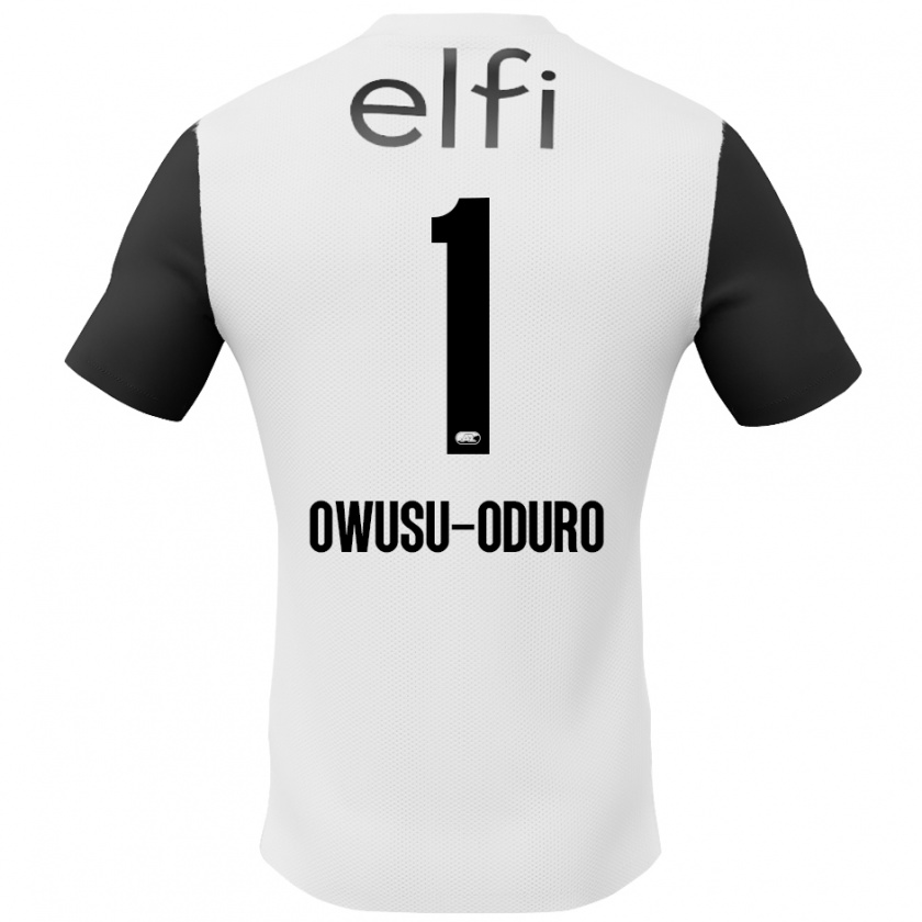 Kandiny Damen Rome Jayden Owusu-Oduro #1 Weiß Schwarz Auswärtstrikot Trikot 2024/25 T-Shirt