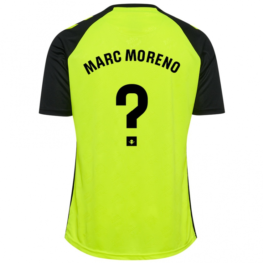 Kandiny Damen Marc Moreno #0 Fluoreszierendes Gelb Schwarz Auswärtstrikot Trikot 2024/25 T-Shirt