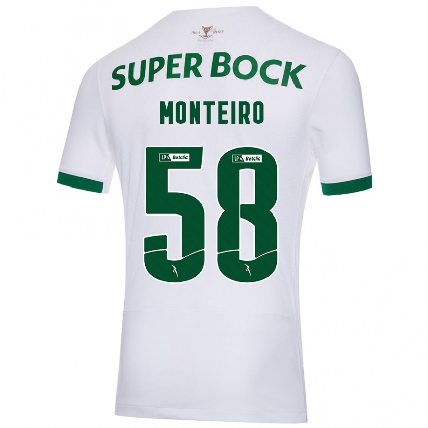 Kandiny Damen David Monteiro #58 Weiß Grün Auswärtstrikot Trikot 2024/25 T-Shirt