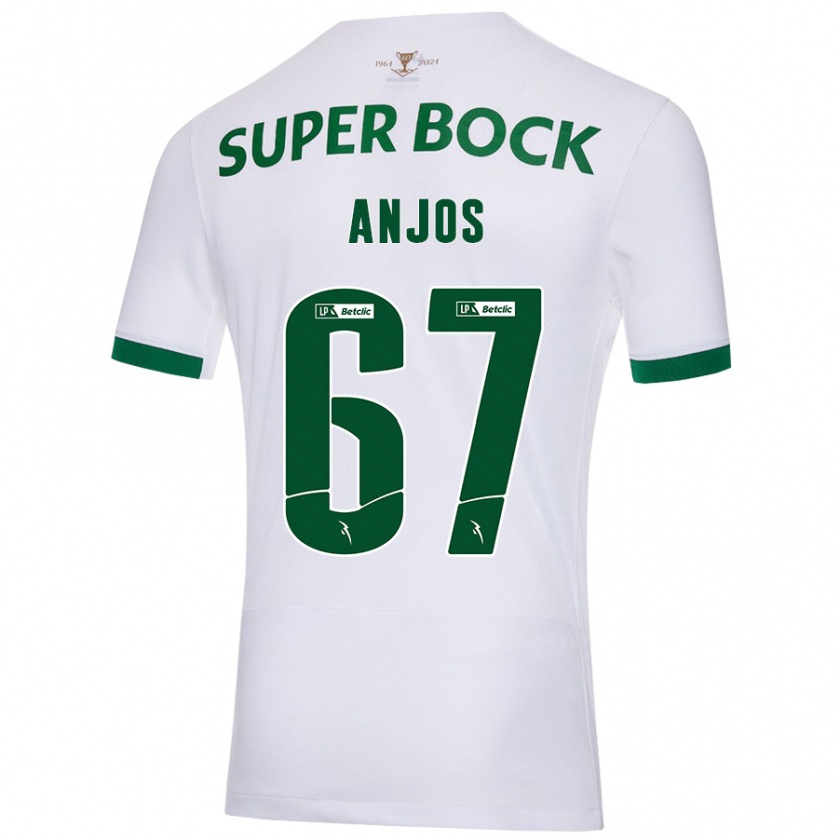 Kandiny Damen Lucas Anjos #67 Weiß Grün Auswärtstrikot Trikot 2024/25 T-Shirt