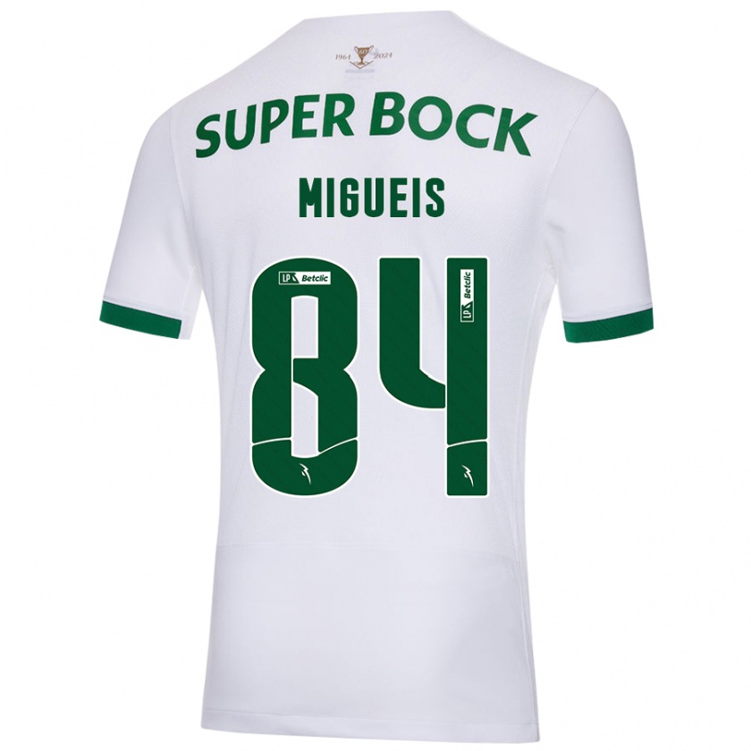 Kandiny Damen Pedro Miguéis #84 Weiß Grün Auswärtstrikot Trikot 2024/25 T-Shirt