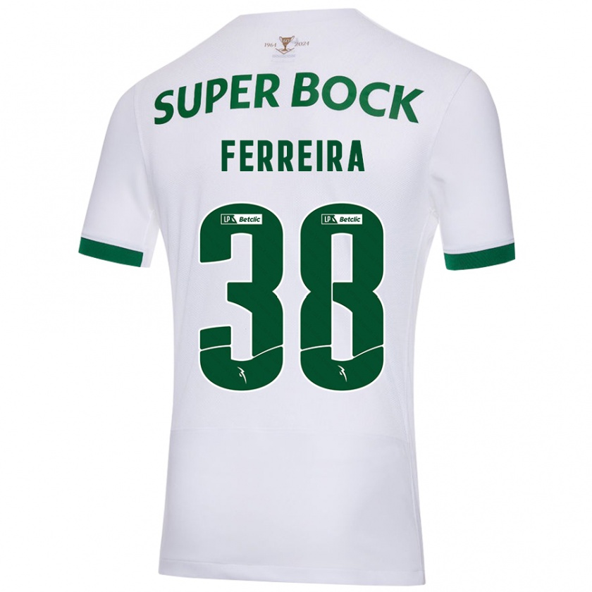 Kandiny Damen Marta Ferreira #38 Weiß Grün Auswärtstrikot Trikot 2024/25 T-Shirt