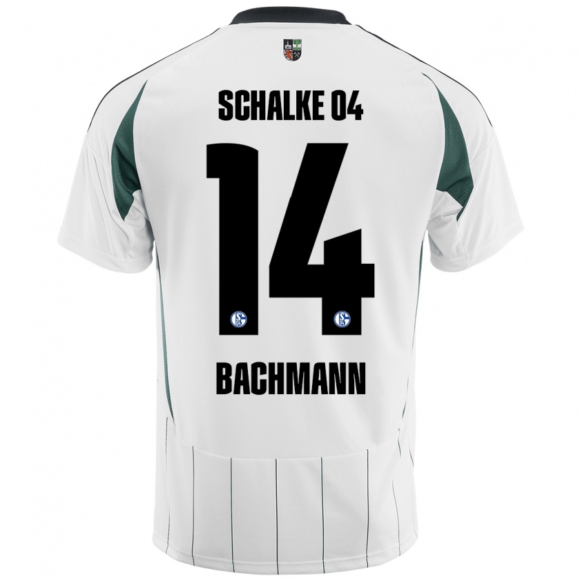 Kandiny Damen Janik Bachmann #14 Weiß Grün Auswärtstrikot Trikot 2024/25 T-Shirt