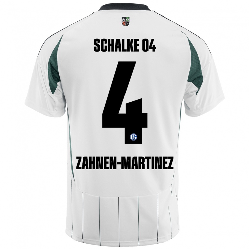 Kandiny Damen Pablo Zahnen-Martinez #4 Weiß Grün Auswärtstrikot Trikot 2024/25 T-Shirt