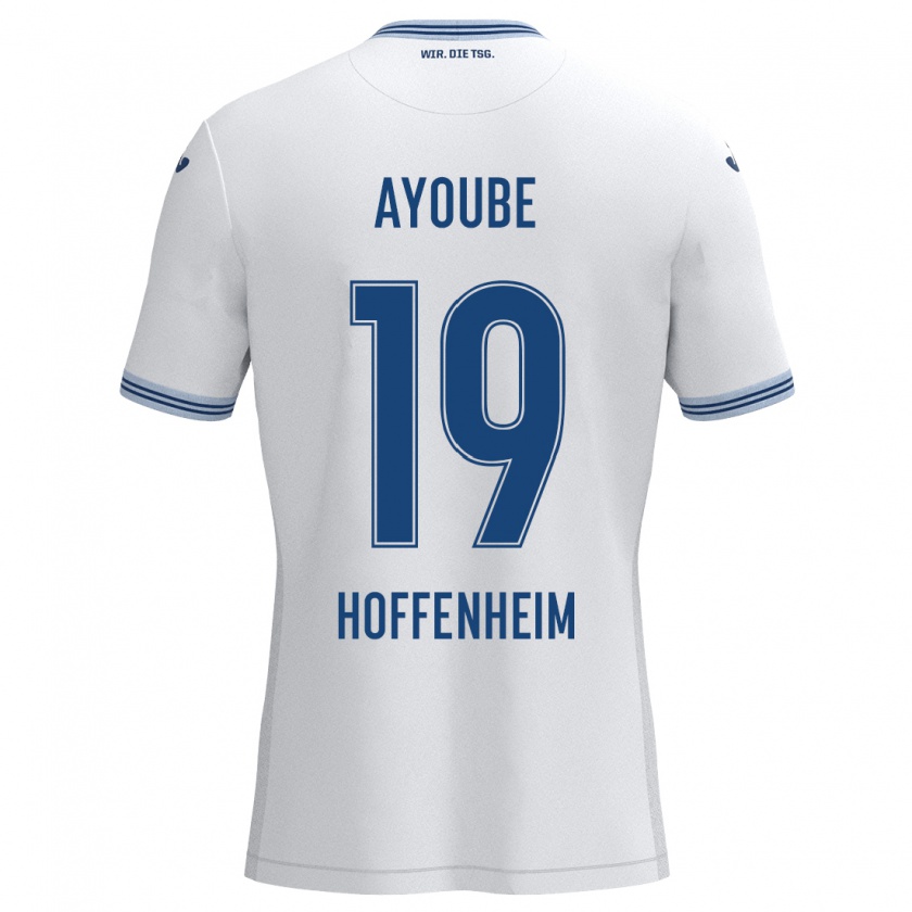 Kandiny Damen Ayoube Amaimouni-Echghouyab #19 Weiß Blau Auswärtstrikot Trikot 2024/25 T-Shirt