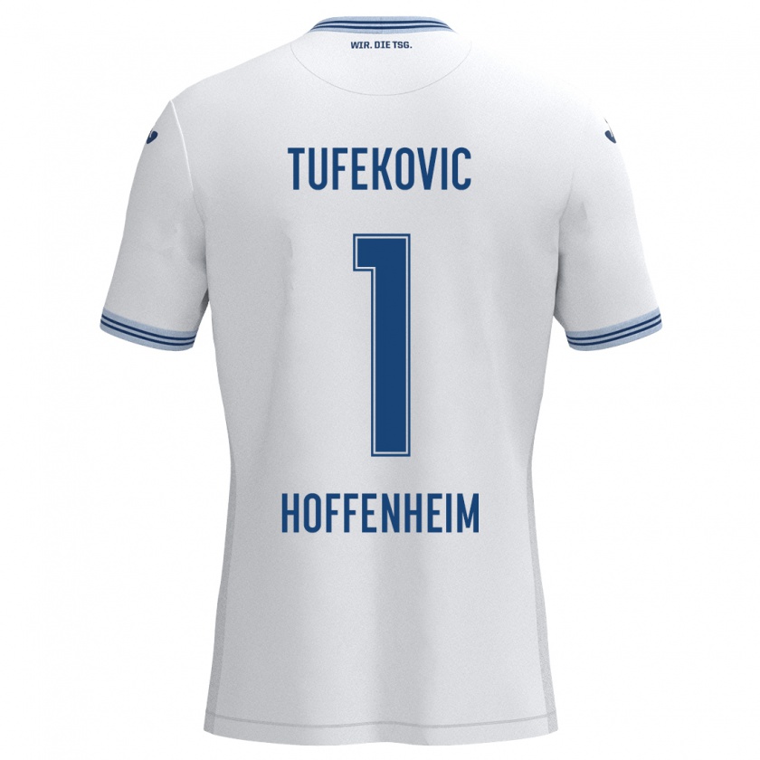 Kandiny Damen Martina Tufekovic #1 Weiß Blau Auswärtstrikot Trikot 2024/25 T-Shirt