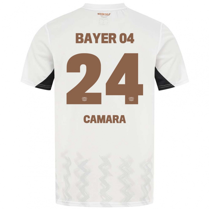 Kandiny Damen Nourdine Camara #24 Weiß Schwarz Auswärtstrikot Trikot 2024/25 T-Shirt