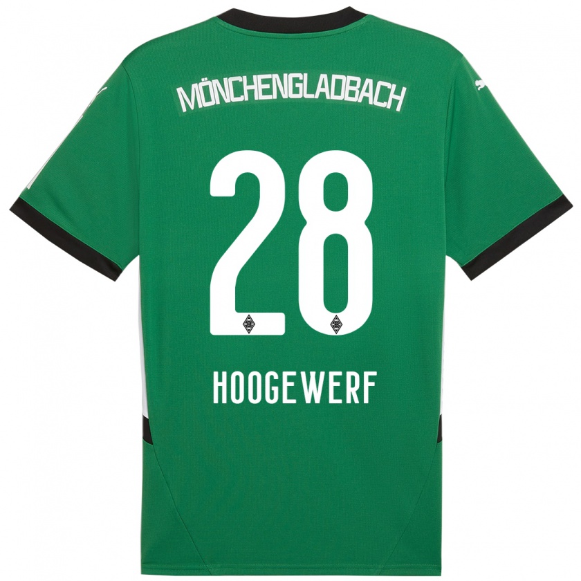 Kandiny Damen Dillon Hoogewerf #28 Grün Weiß Auswärtstrikot Trikot 2024/25 T-Shirt