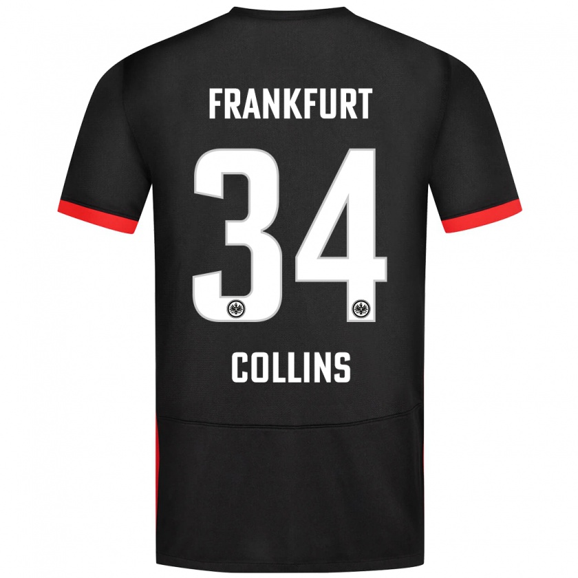 Kandiny Damen Nnamdi Collins #34 Schwarz Auswärtstrikot Trikot 2024/25 T-Shirt