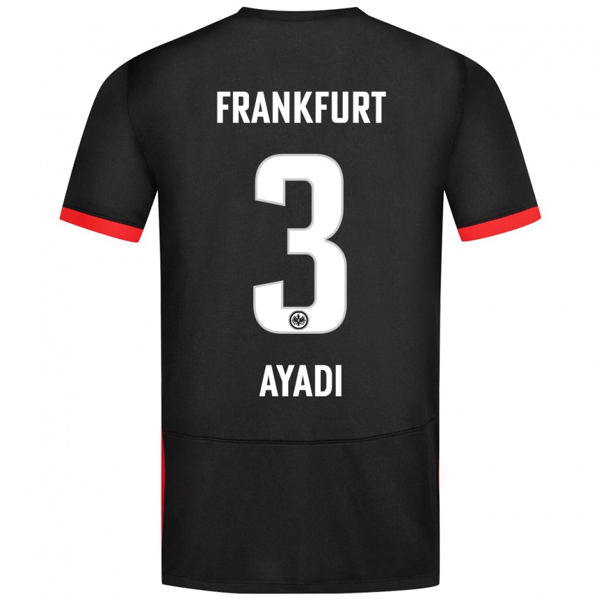 Kandiny Damen Akram Ayadi #3 Schwarz Auswärtstrikot Trikot 2024/25 T-Shirt