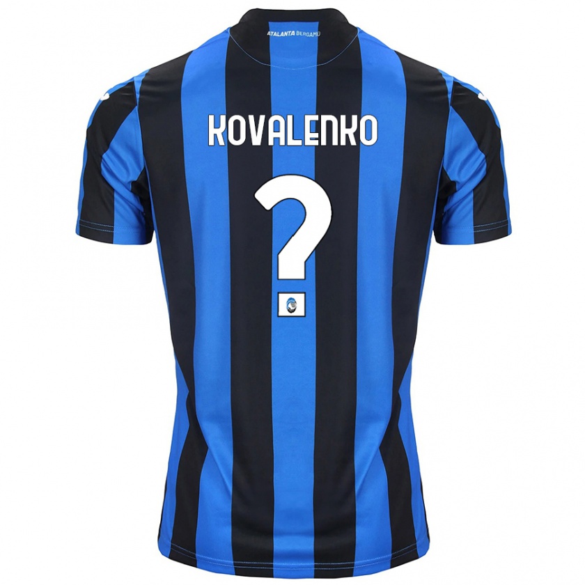 Kandiny Kinder Viktor Kovalenko #0 Blau Schwarz Heimtrikot Trikot 2024/25 T-Shirt