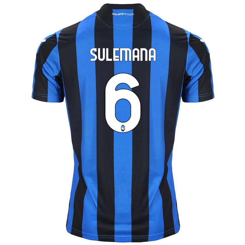 Kandiny Kinder Ibrahim Sulemana #6 Blau Schwarz Heimtrikot Trikot 2024/25 T-Shirt