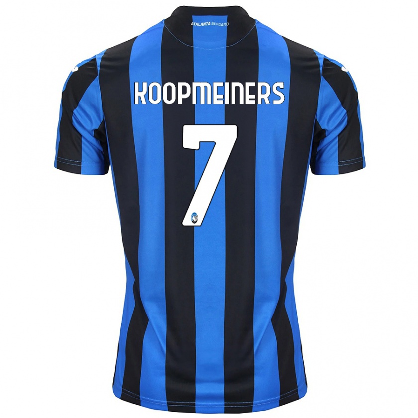 Kandiny Kinder Teun Koopmeiners #7 Blau Schwarz Heimtrikot Trikot 2024/25 T-Shirt