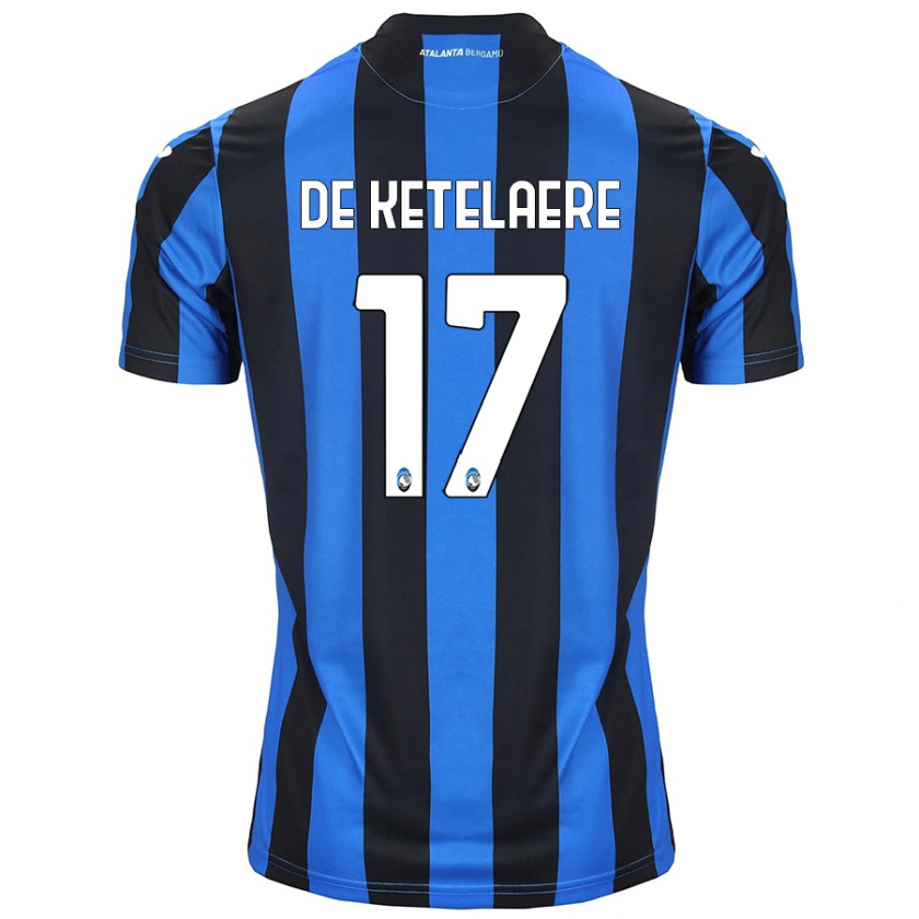 Kandiny Kinder Charles De Ketelaere #17 Blau Schwarz Heimtrikot Trikot 2024/25 T-Shirt