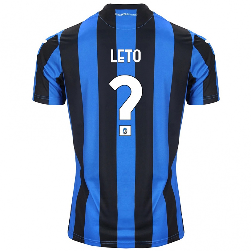 Kandiny Kinder Manuel Leto #0 Blau Schwarz Heimtrikot Trikot 2024/25 T-Shirt