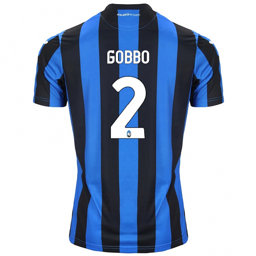 Kandiny Kinder Luca Gobbo #2 Blau Schwarz Heimtrikot Trikot 2024/25 T-Shirt