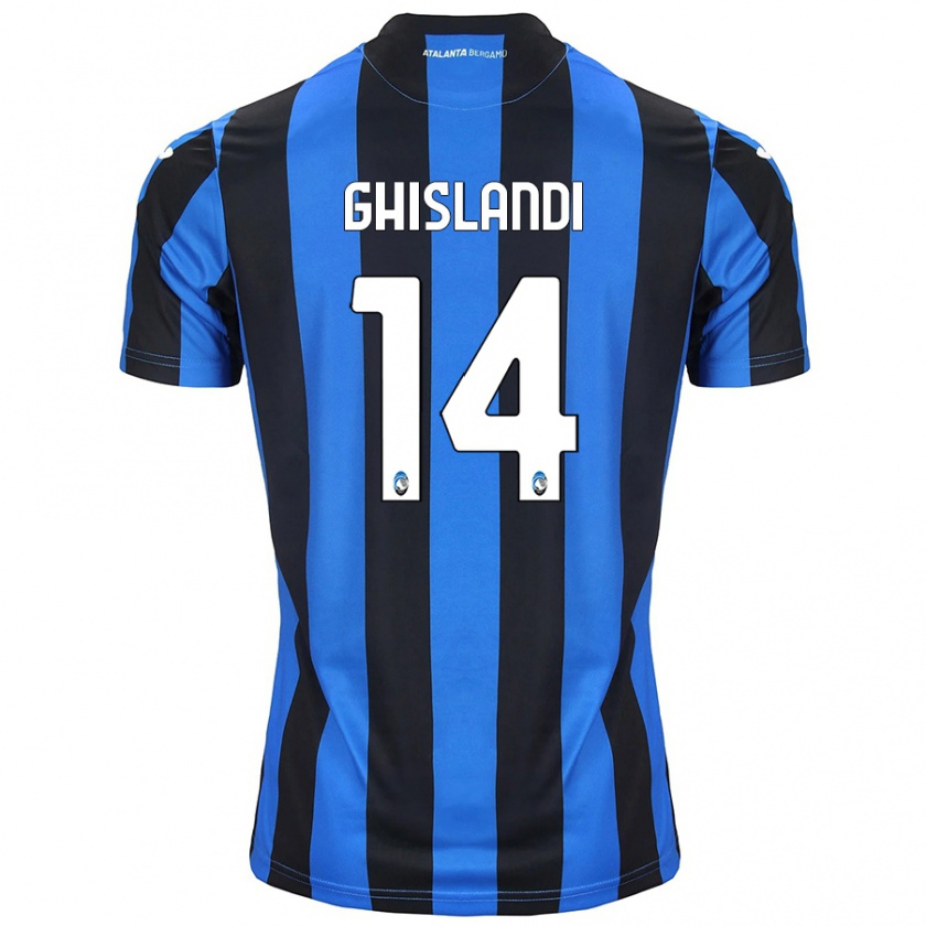 Kandiny Kinder Davide Ghislandi #14 Blau Schwarz Heimtrikot Trikot 2024/25 T-Shirt