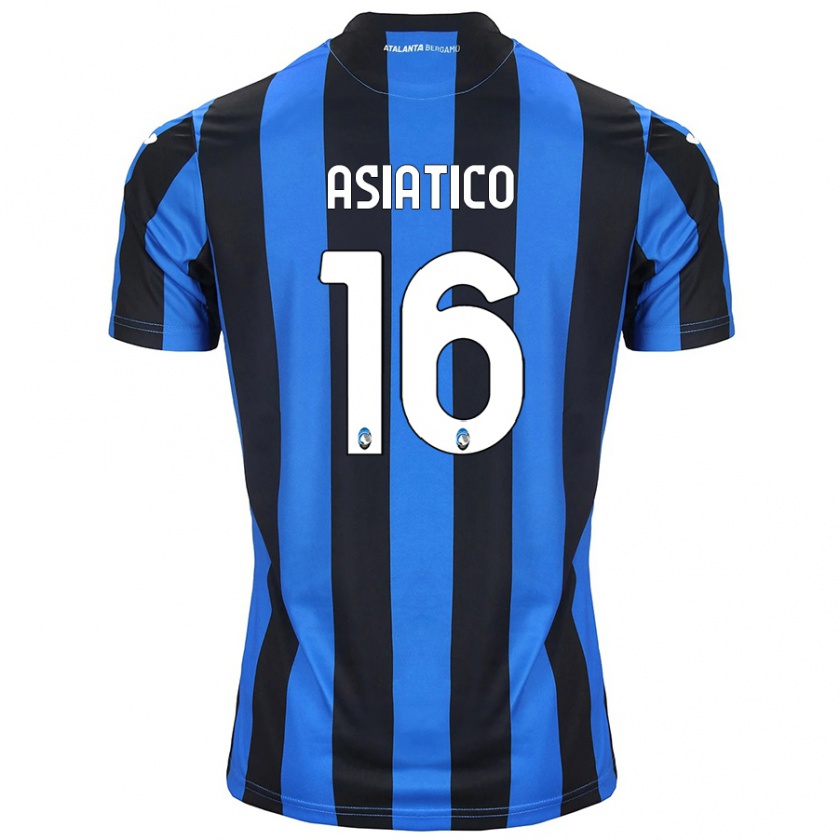 Kandiny Kinder Pietro Asiatico #16 Blau Schwarz Heimtrikot Trikot 2024/25 T-Shirt