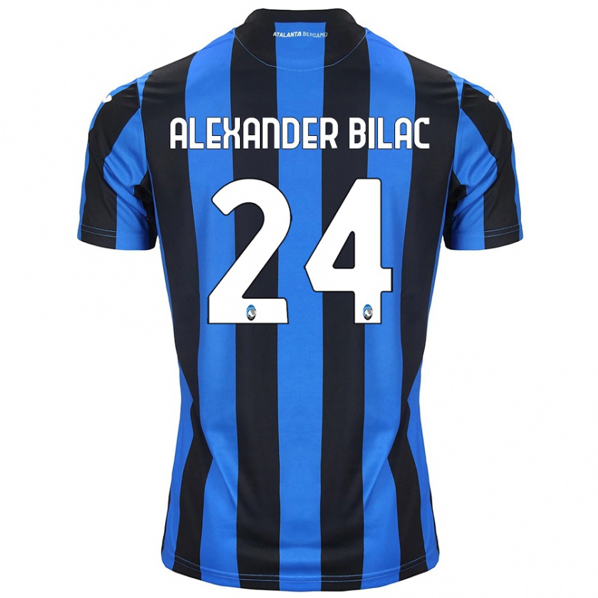 Kandiny Kinder Max Alexander Bilac #24 Blau Schwarz Heimtrikot Trikot 2024/25 T-Shirt