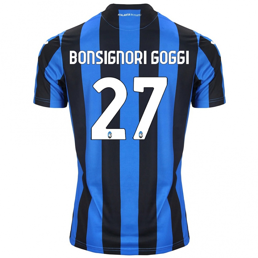 Kandiny Kinder Lorenzo Bonsignori Goggi #27 Blau Schwarz Heimtrikot Trikot 2024/25 T-Shirt