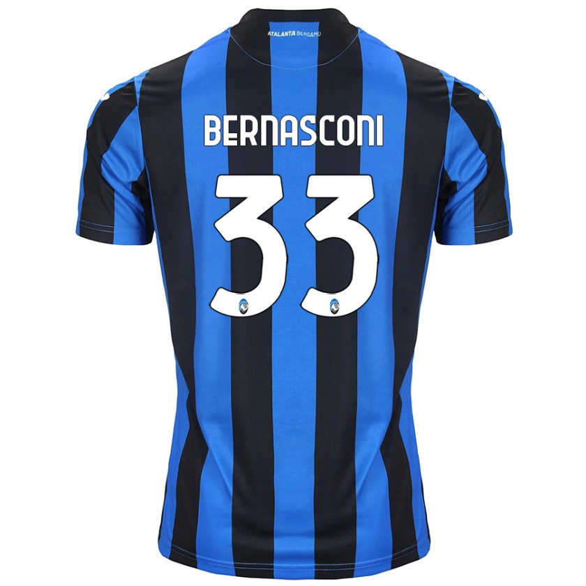 Kandiny Kinder Lorenzo Bernasconi #33 Blau Schwarz Heimtrikot Trikot 2024/25 T-Shirt